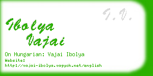 ibolya vajai business card